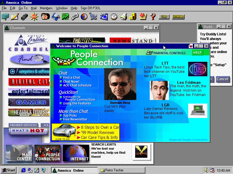 AOL 3.0 People Connection (thanks to the P30L project!)