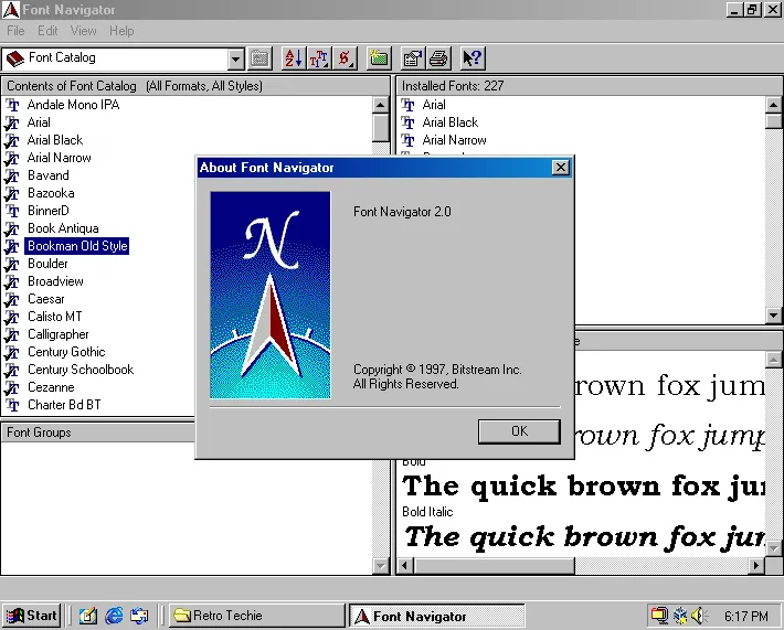 BitStream Font Navigator