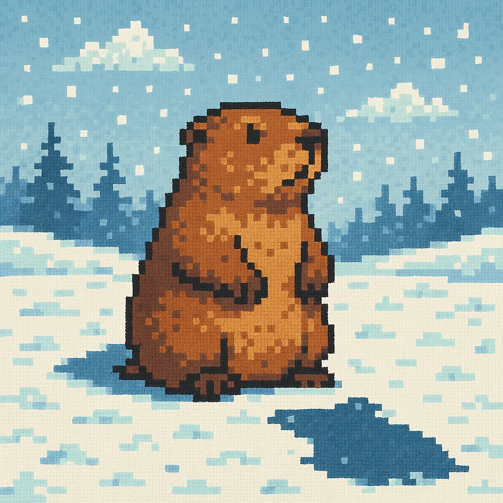 The groundhog saw his shadow, so 6 more weeks of winter. ❄️ 