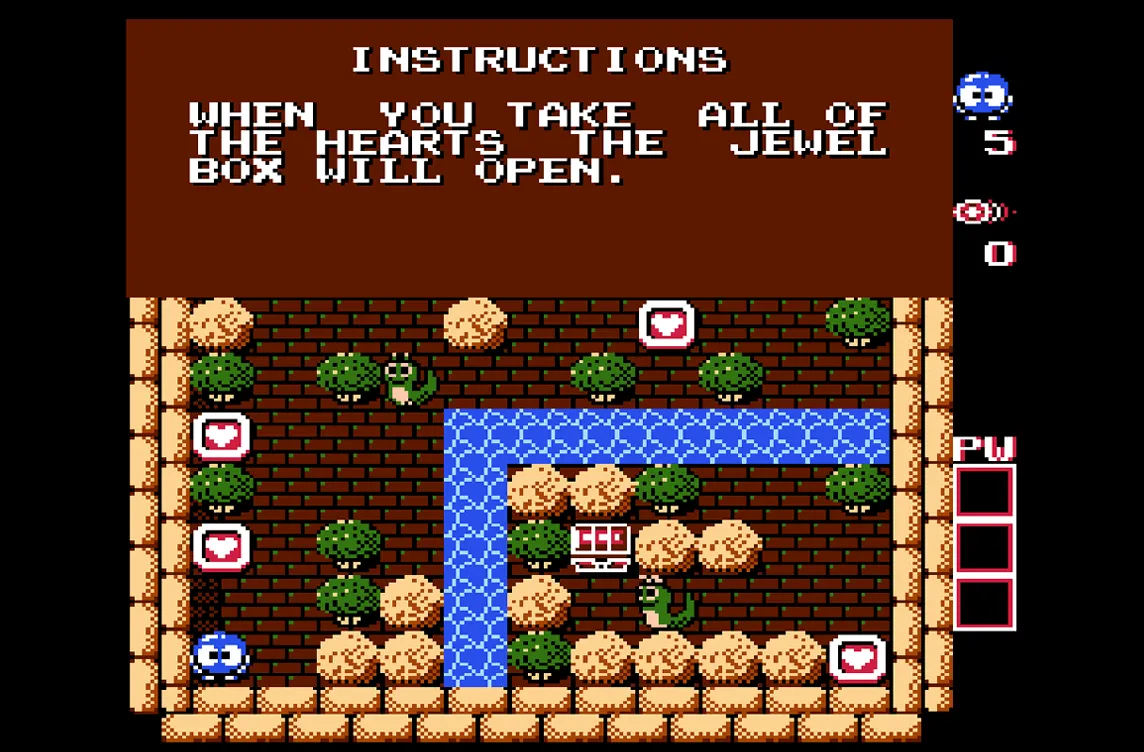 Collecting hearts like it's 1990. ❤️ Happy Valentine's Day! (Adventures of Lolo 2 for NES)