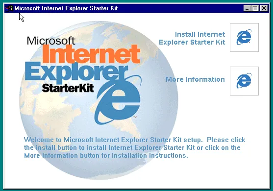 Installing the Microsoft Internet Explorer Starter Kit