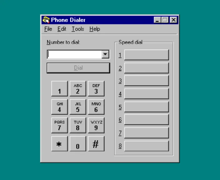 Windows 95’s phone dialer