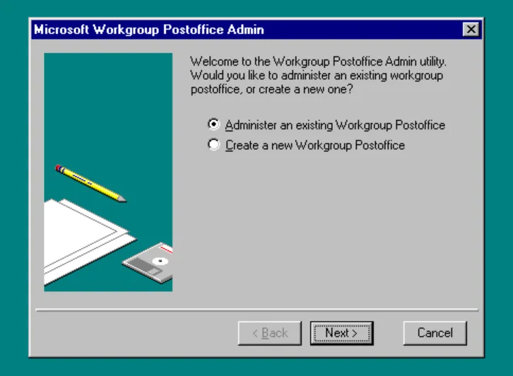 Setting up email for the office like it’s 1995.