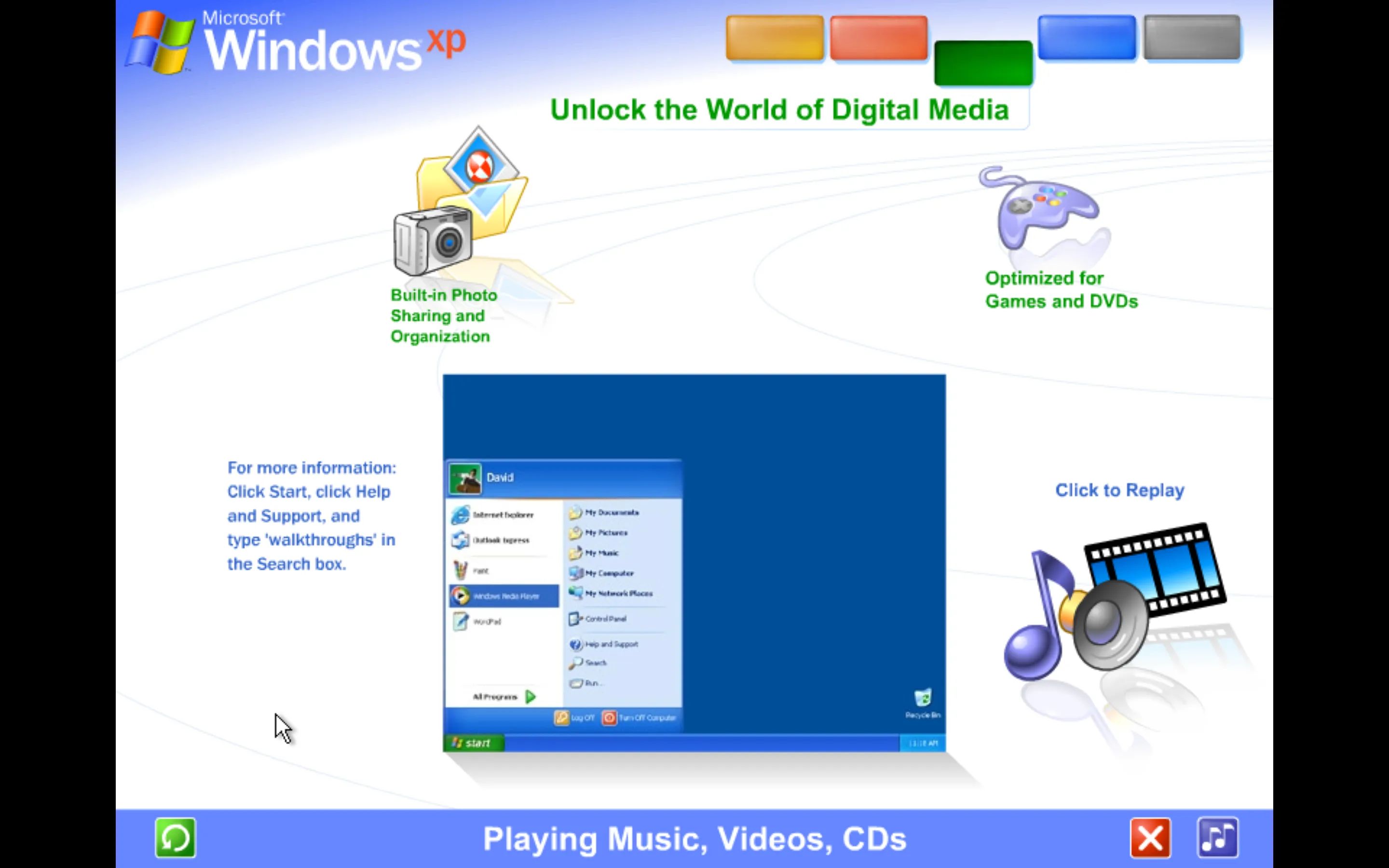 Windows XP’s Digital Media Tour