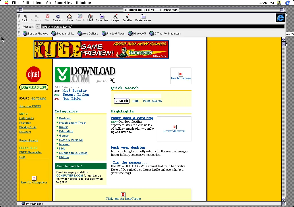 Download.com in 1997